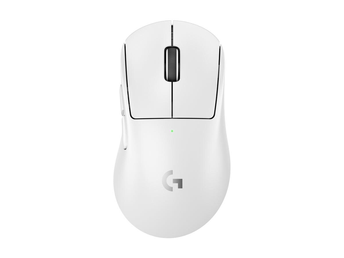 Souris gaming Logitech G Pro X Superlight 2 DEX sans fil/filaire - blanc 4400 DPI, optique, 5 boutons, 2,4 GHz, pour droitiers