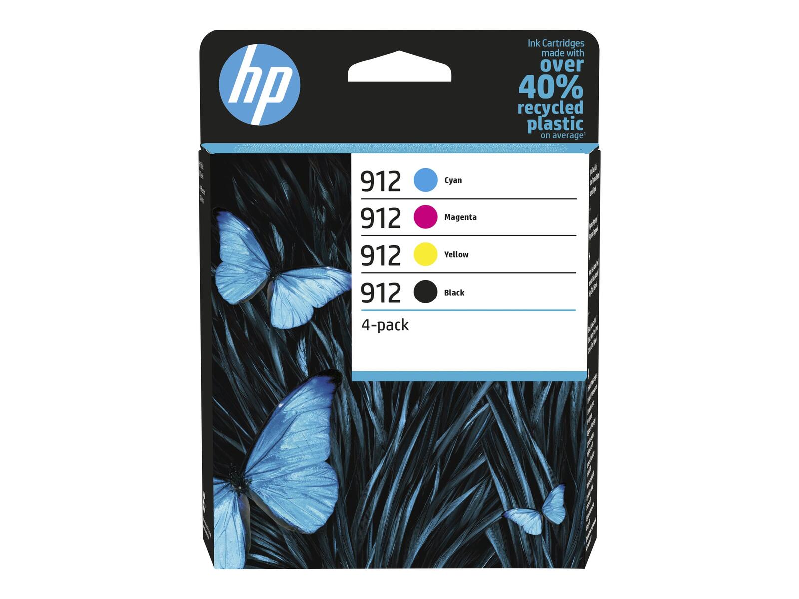 Cartouches HP Original 912 - Pack multipack 4 pièces (6ZC74AE) cyan, magenta, jaune, noir
