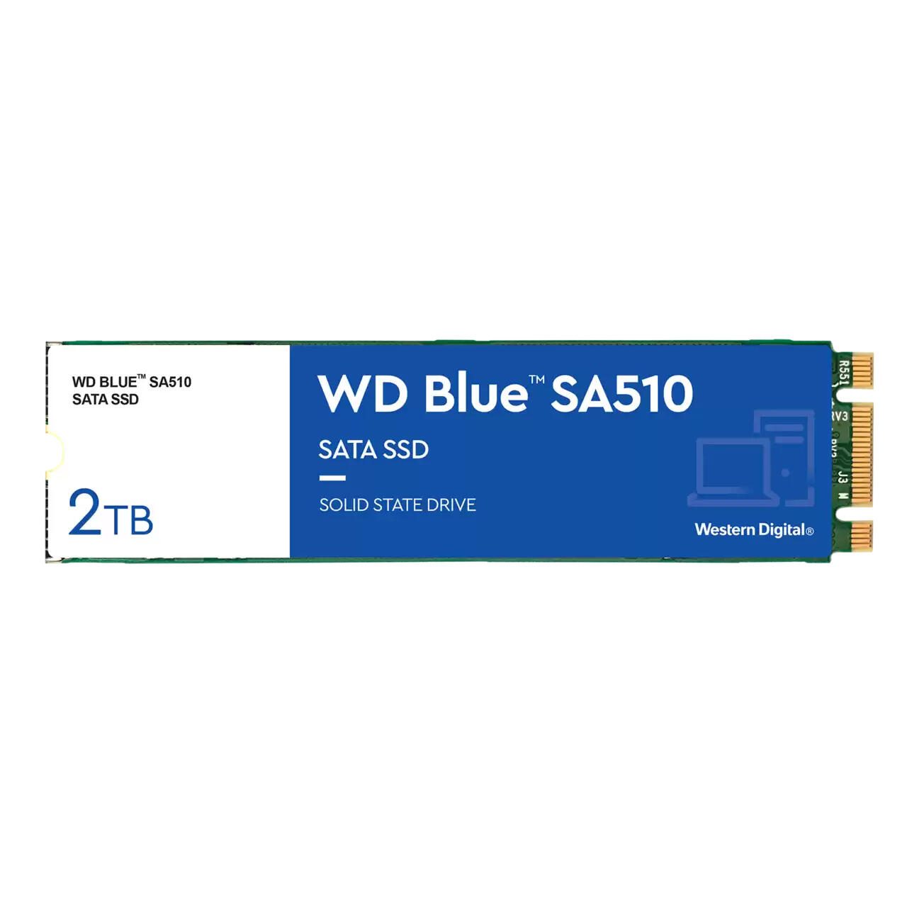 WD Blue SA510 SSD M.2 2 To interne, M.2 2280, SATA 6 Gb/s