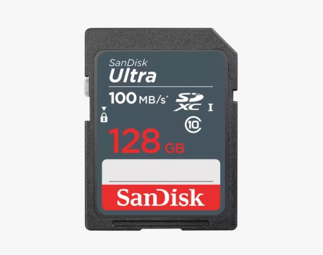 Carte mémoire SanDisk Ultra SDXC 128 Go 100 Mo/s - Classe UHS 1