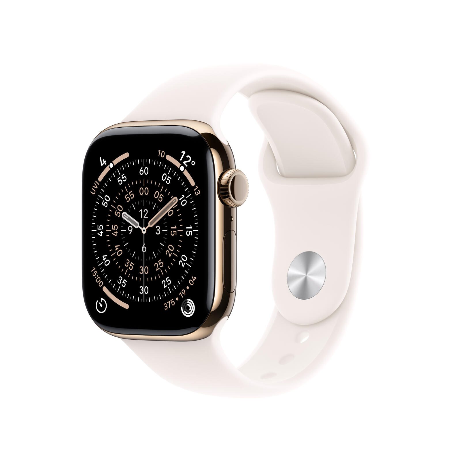 Apple Watch Series 11 Titane Or (GPS + Cellular) 46 mm Bracelet Milanais Or M/L