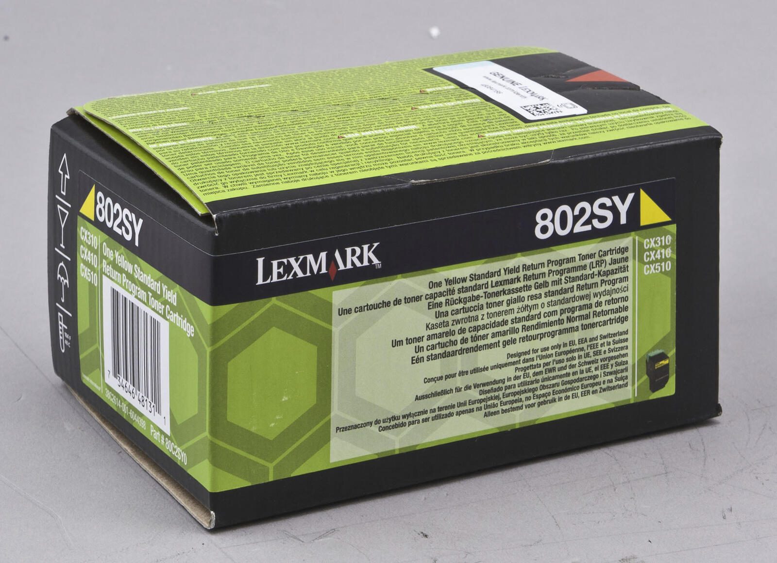 Lexmark Cartouche de toner jaune 802SY 2 000 pages (80C2SY0) pour CX310n/dn, CX410e/de/dte, CX510de/dhe/dthe
