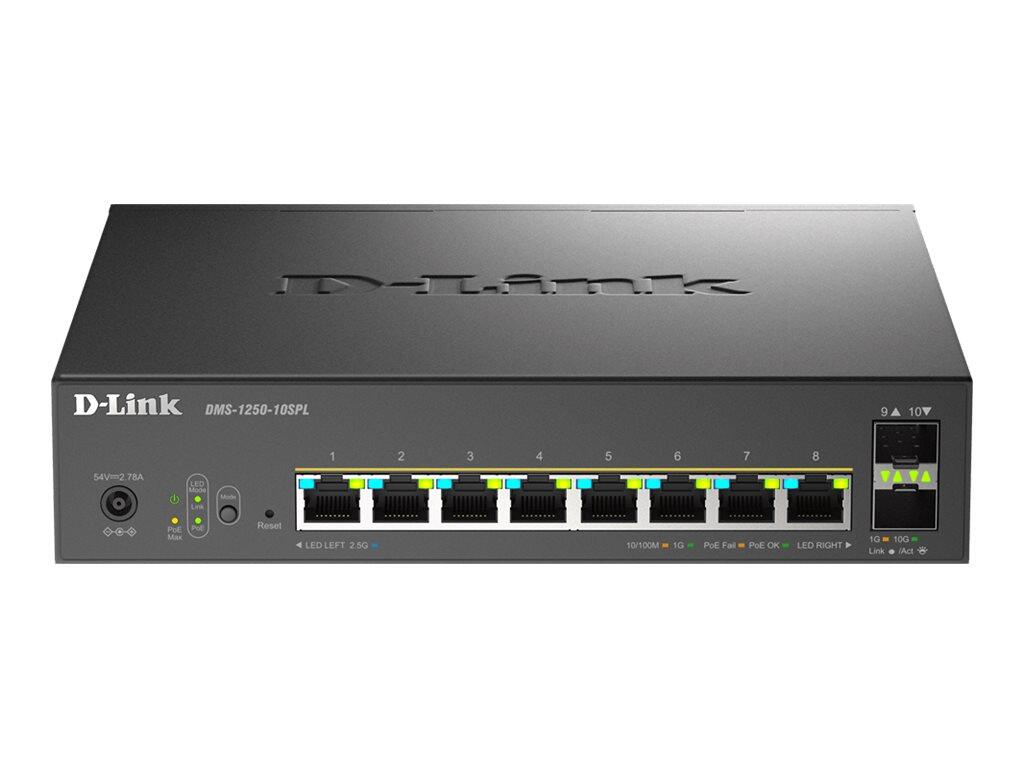 D-Link DMS-1250-10SPL/E, commutateur intelligent géré Multi-Gigabit 10 ports avec PoE