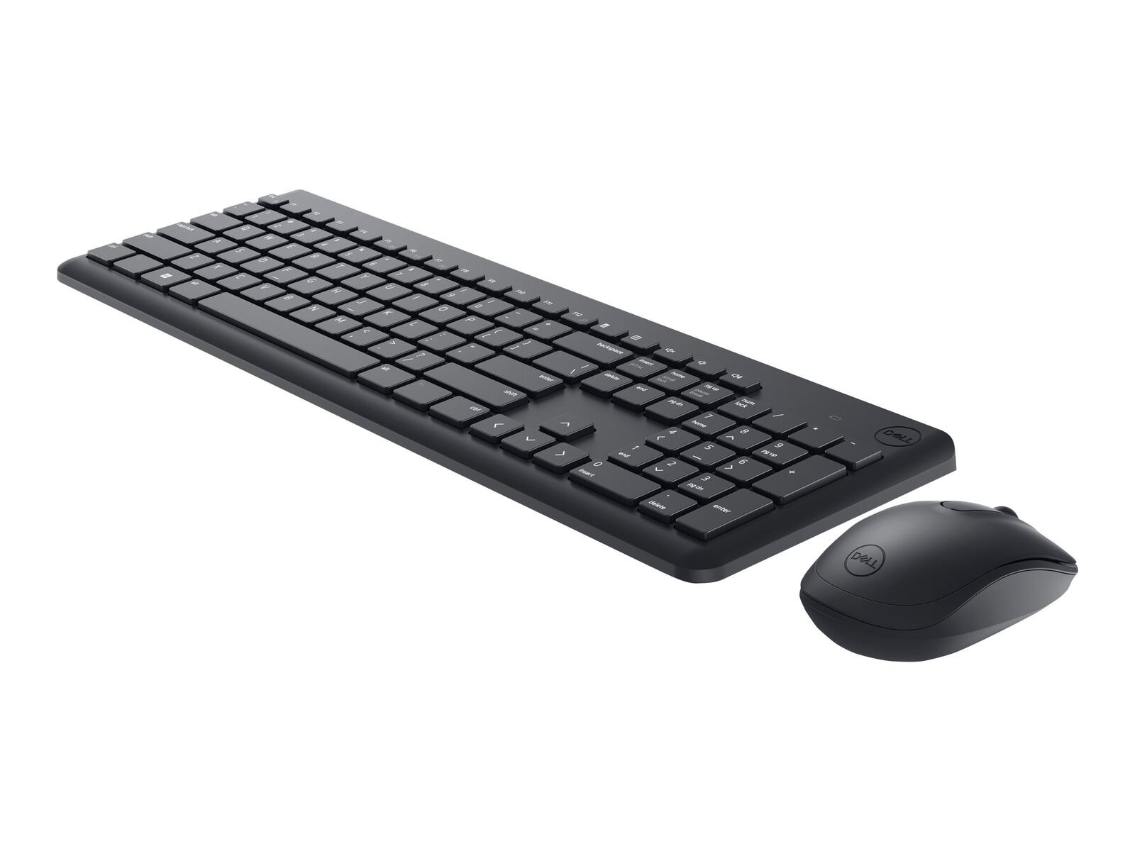 Set clavier et souris sans fil Dell KM3322W - AZERTY - noir, interrupteurs à membrane, 1000 DPI, optique, 3 touches, Bluetooth