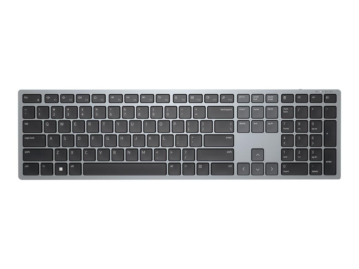 Dell Clavier sans fil multi-appareils KB700 - QWERTZ FR - gris 2,4 GHz, Bluetooth