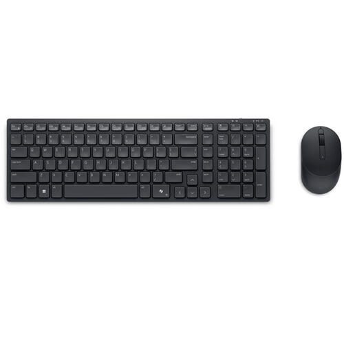 Set clavier et souris sans fil Dell KM555 - AZERTY FR - noir, interrupteurs à membrane, 4020 DPI, optique, 3 touches, 2,4 GHz, Bluetooth