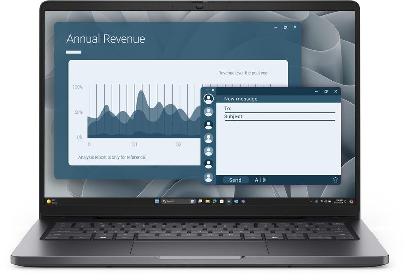 Dell Pro PC14255 AMD Ryzen™ 5 PRO 230 Notebook 35,6 cm (14") 16 Go RAM, 512 Go SSD, Full HD+, Windows 11 Pro