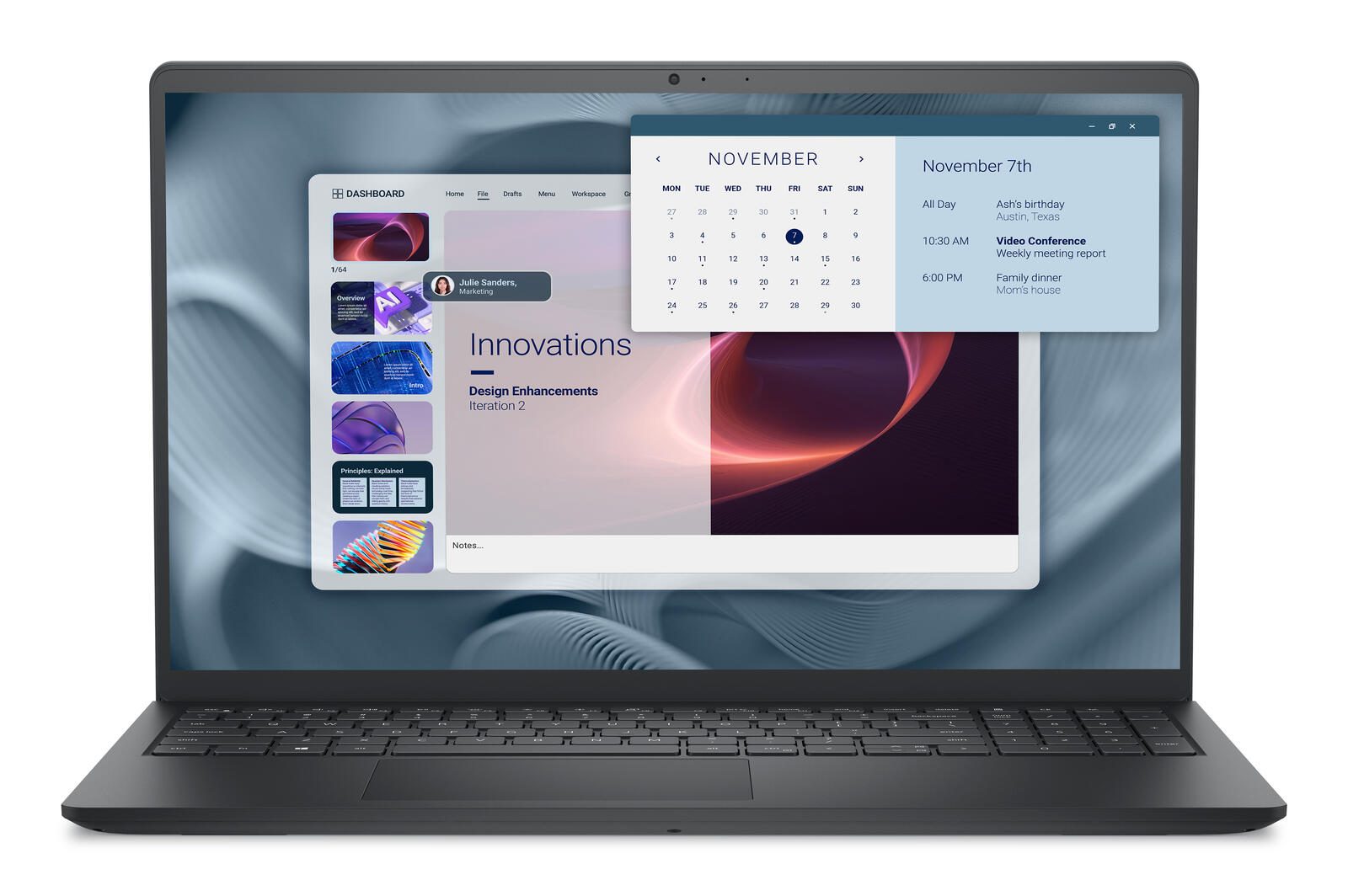 Ordinateur portable Dell Pro 15 Essential PV15250, Intel® Core™ 3 100U, écran 39,6 cm (15,6"), 16 Go RAM, 512 Go SSD, Full HD, Windows 11 Pro