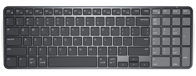 Clavier sans fil Dell Pro 7 KB746 - QWERTZ DE - Graphite