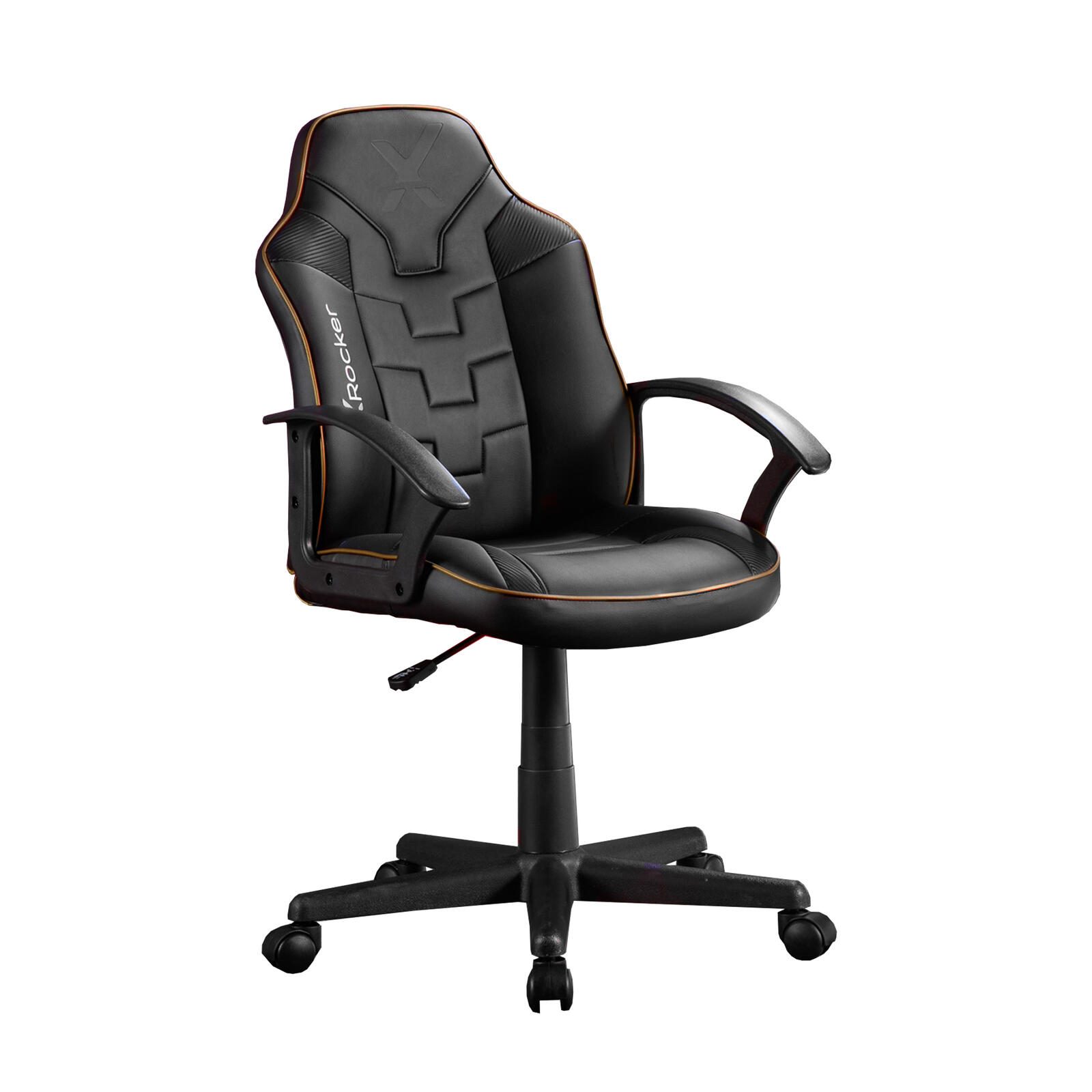 Fauteuil de bureau gaming X Rocker Saturn - pour enfants et adolescents - noir/or