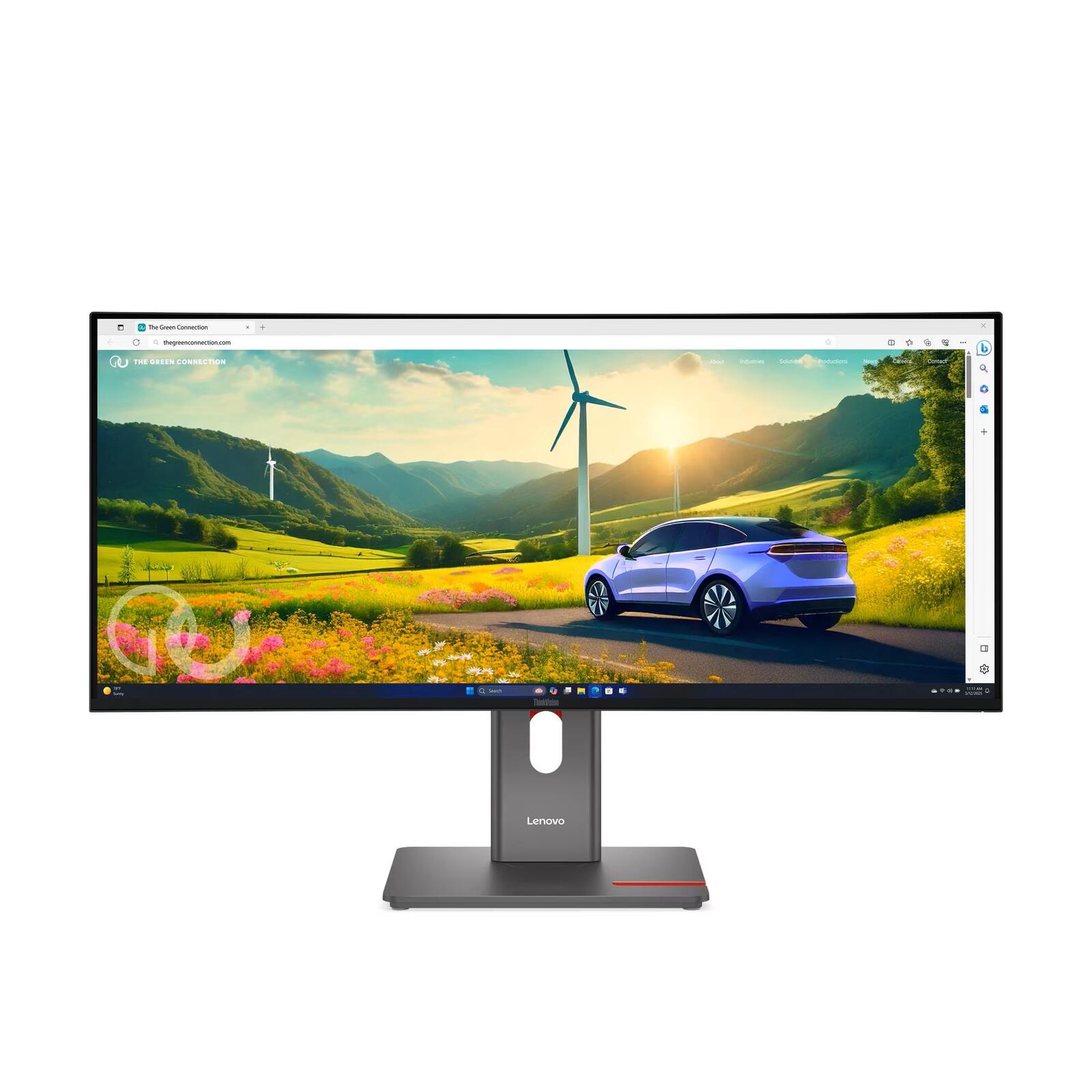 Lenovo ThinkVision P34WD-40 Écran courbé WQHD 86,4 cm (34") Wide Quad HD (3440 x 1440 pixels), panneau IPS, 6 ms, 120 Hz, DisplayPort 1.4, HDMI 2.1