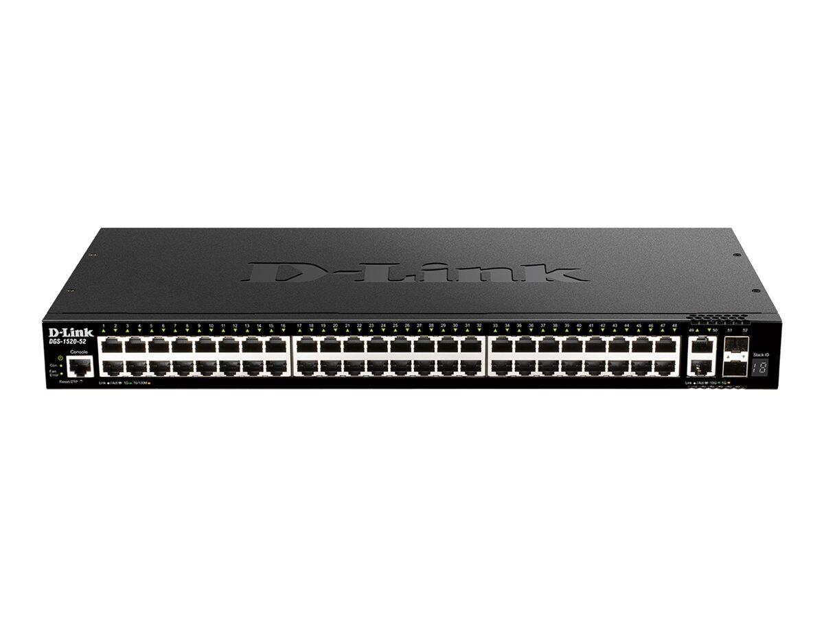 D-Link DGS-1520-52/E, Commutateur empilable géré intelligent 52 ports Gigabit