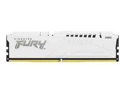 Kingston FURY™ Beast Mémoire DDR5 16 Go 5600 MT/s CL36 DIMM Blanc EXPO 2800 MHz / PC5-44800 - 1,25 V - non tamponnée - ECC intégré
