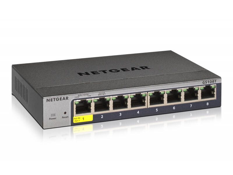 Netgear GS108T-300PES Switch Ethernet Gigabit 8 ports avec gestion cloud