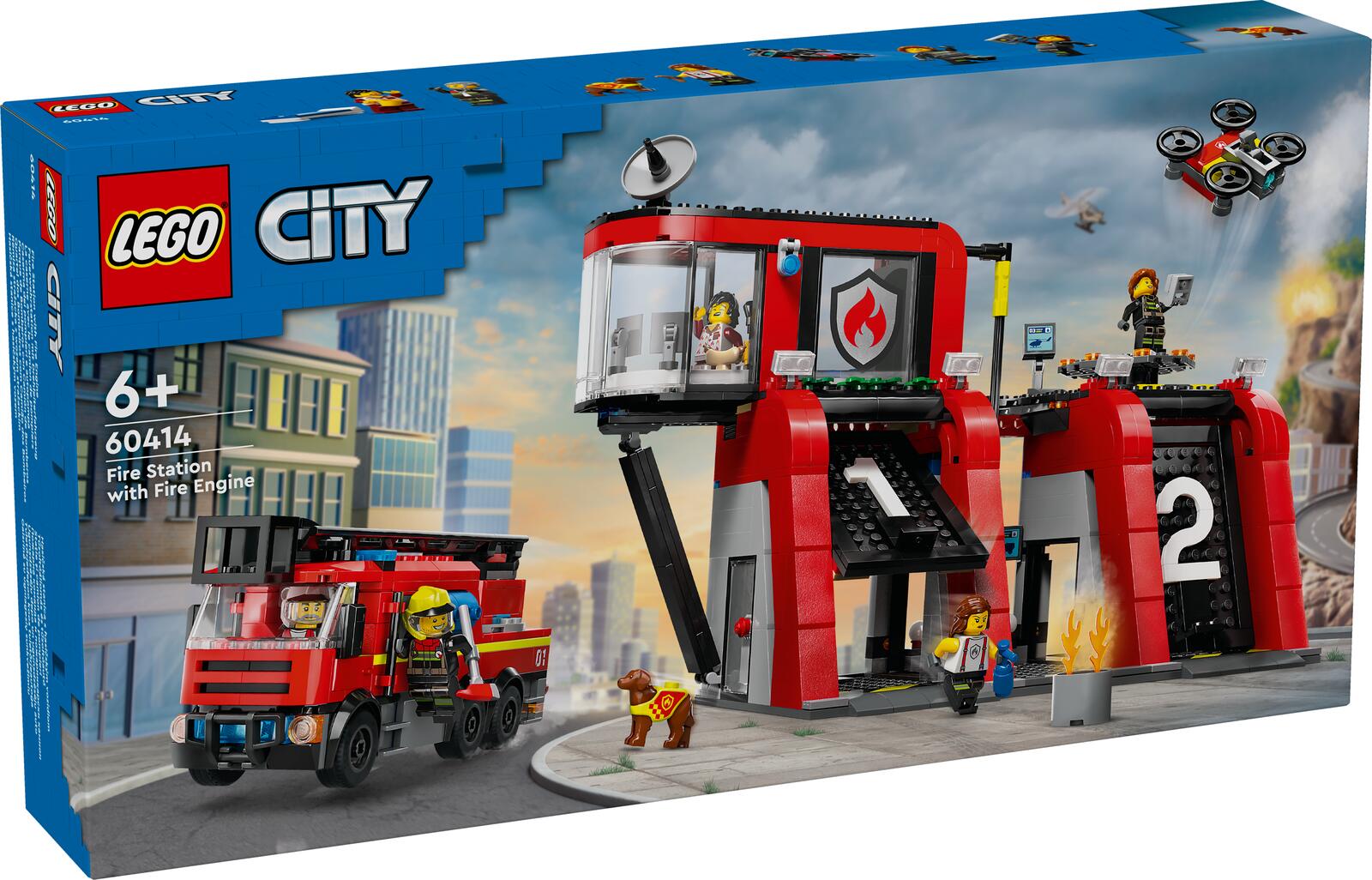 Station de pompiers LEGO® City avec véhicule à échelle tournante (60414)