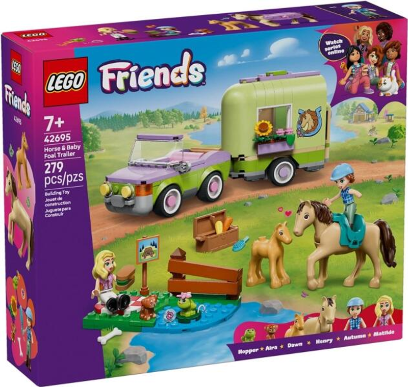 LEGO® Friends 42695 Cheval et Poulain avec remorque