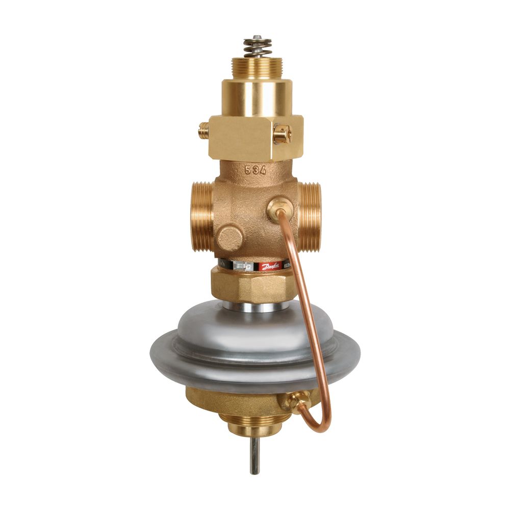 Régulateur de débit Danfoss AVQMT avec vanne de réglage intégrée, DN 50, Kvs 25,0 m³/h, PN 25, à bride, fonte ductile GGG-40.3