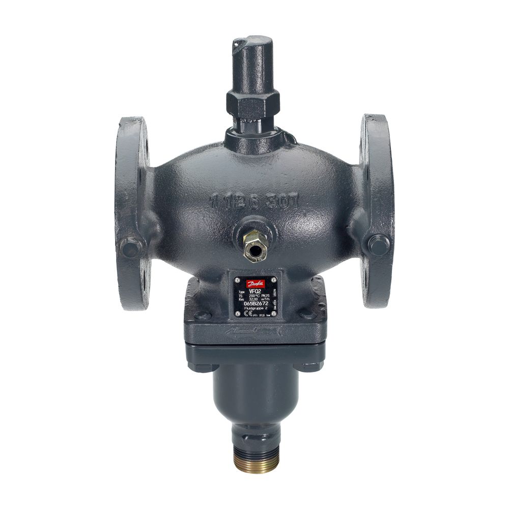 Danfoss Vanne de passage VFQ2, DN 80, Kvs 80 m³/h, PN 25, avec bride, fonte ductile GGG-40.3, 065B2674
