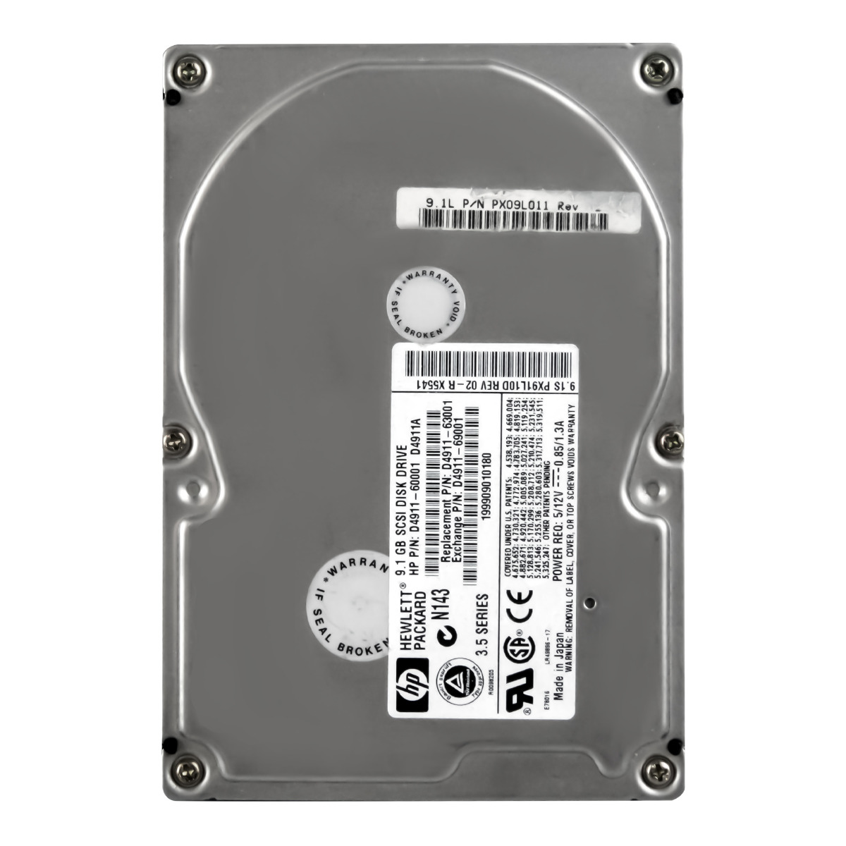 HP D4911-60001 9,1 Go 7,2K SCSI U160 3,5'' PX91L10D