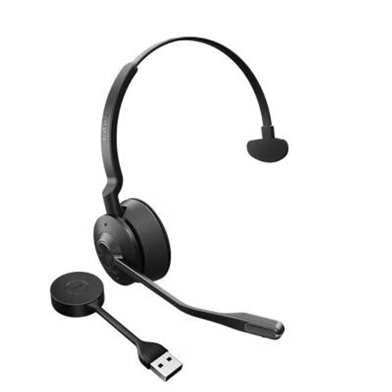 Casque Jabra Engage 55 SE UC Mono - Casque sans fil avec station de charge DECT, adaptateur USB-A