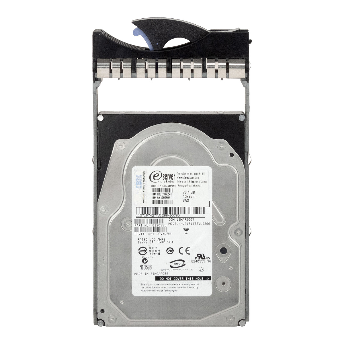 IBM 39R7340 26K5837 73 Go 10K 16 Mo SAS 3.5'' HUS151473VLS300