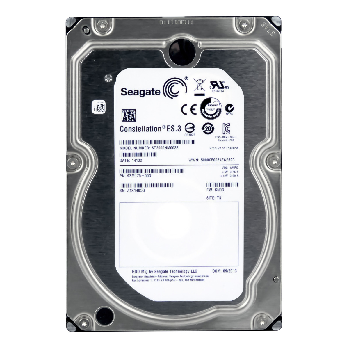 SEAGATE Constellation ES.3 2 To 7,2K 128 Mo SATA III 3,5'' ST2000NM0033