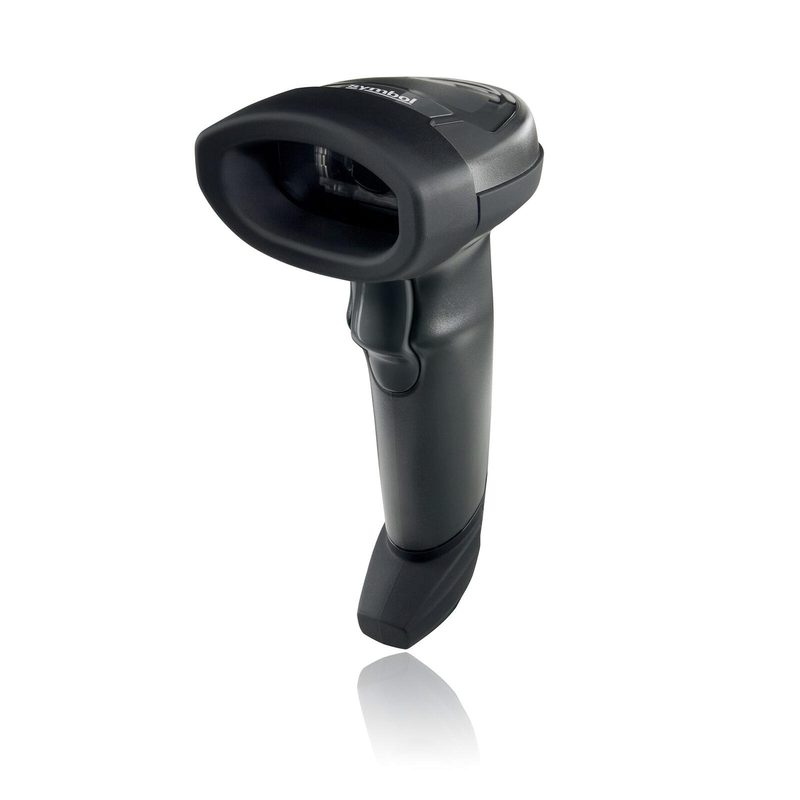 Scanner manuel de codes-barres Zebra LI2208 - Kit USB noir 1D, filaire, Imager, avec support & câble USB