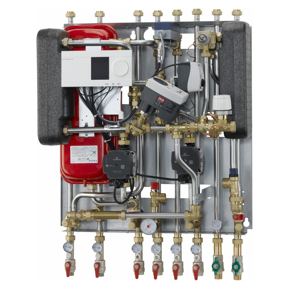 Danfoss Station de maison Akva Lux II VX H1W2, puissance de chauffage 20 kW, puissance ECS 55 kW, A260 et 2x STW