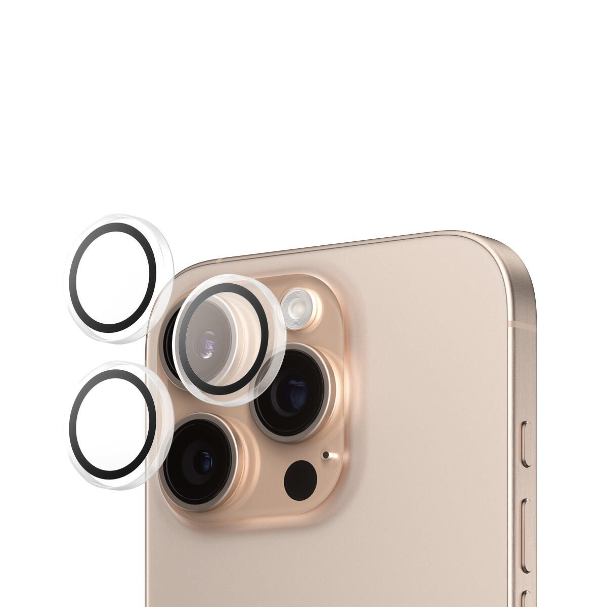 PanzerGlass® Hoops™ Transparent - Protection d'objectif pour iPhone 16 Pro & iPhone 16 Pro Max