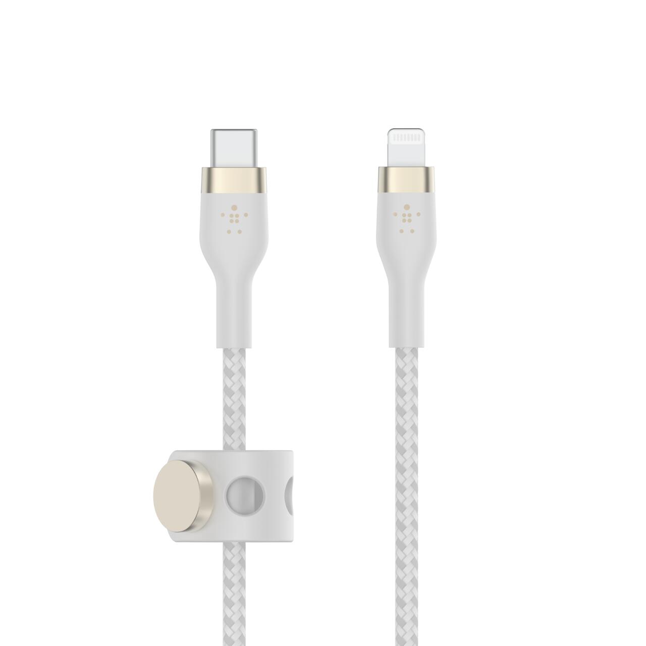 Câble Belkin BoostCharge Pro Flex USB-C avec connecteur Lightning (3 m, blanc)