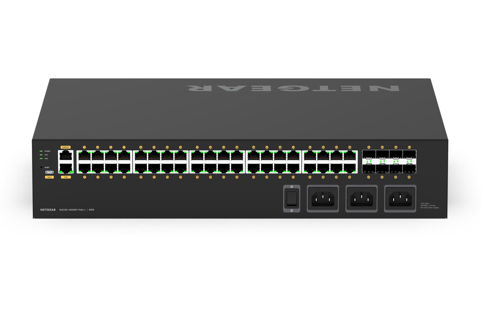 Switch géré Netgear GSM4248UX-100EUS 40x1G PoE++ 2,880W et 8xSFP+