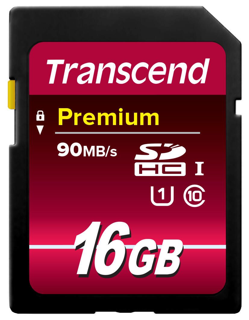Transcend Carte SDU1 16 Go - Carte SDHC, NAND, Class 1 (U1), Noir