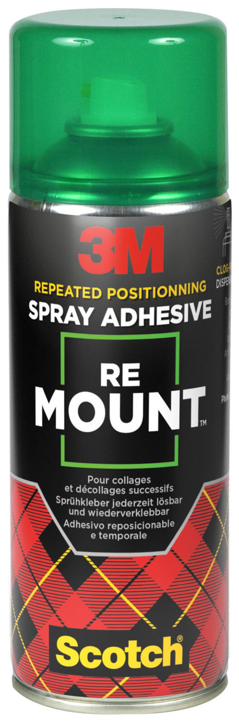 Colle en spray 3M Scotch RE Mount™ 400 ml