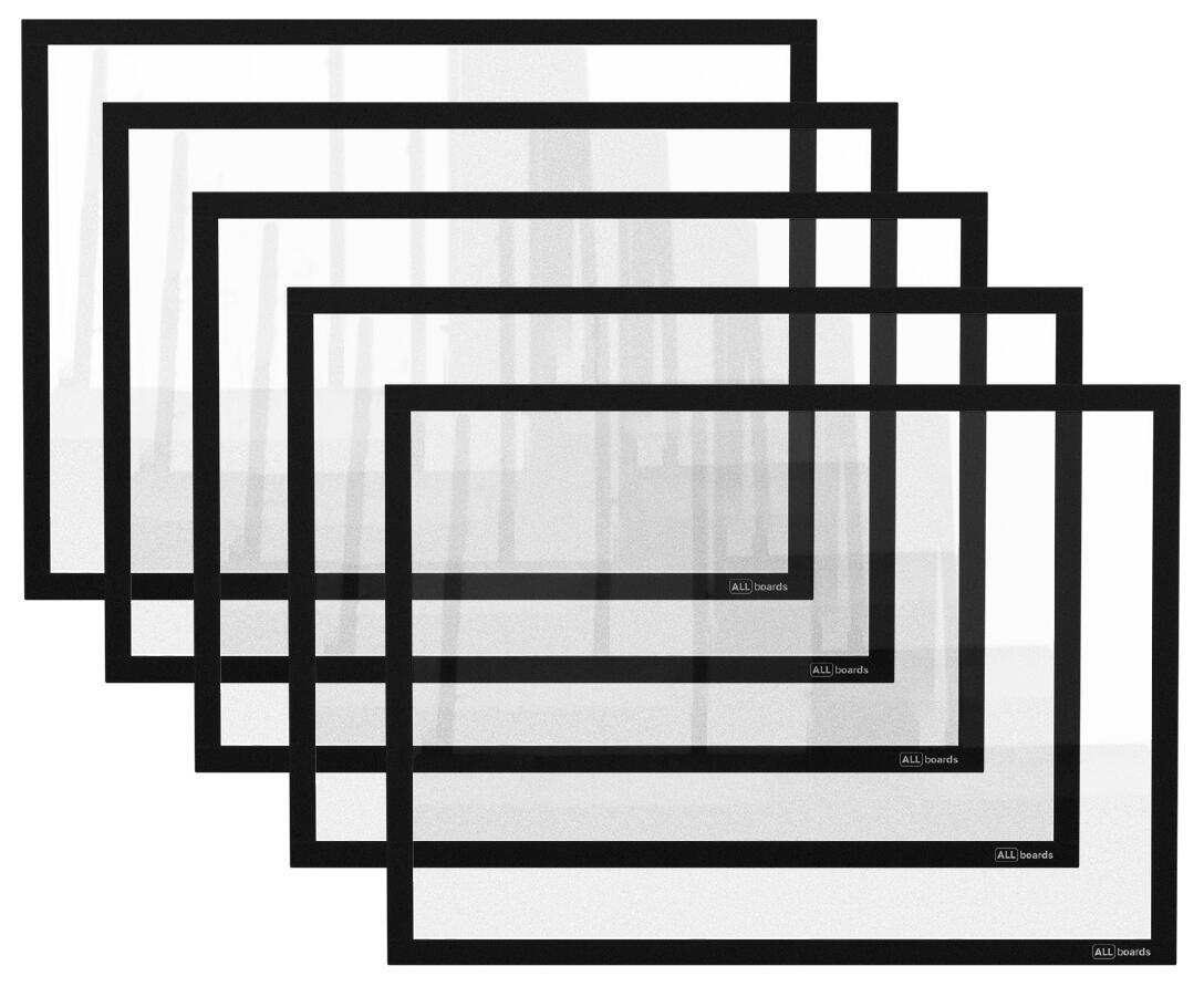 Cadre magnétique ALLboards A4 noir 1 pack = 5 pièces — lot de 5 pièces