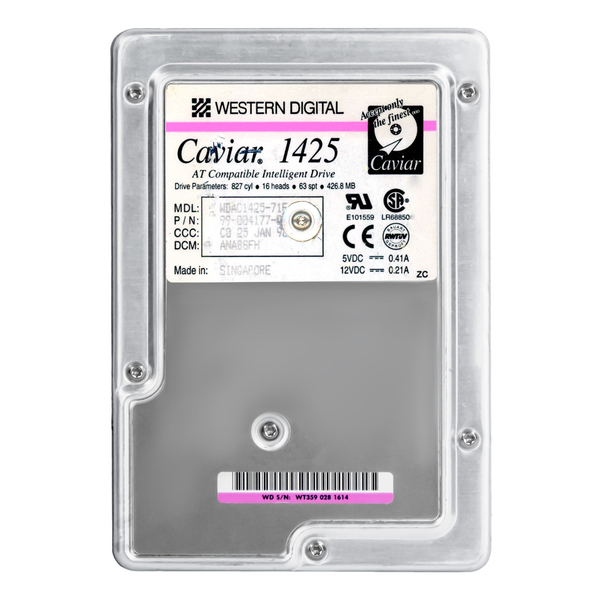 WD Caviar 1425 426,8 Mo 4 500 tr/min ATA 3,5'' WDAC1425-71F