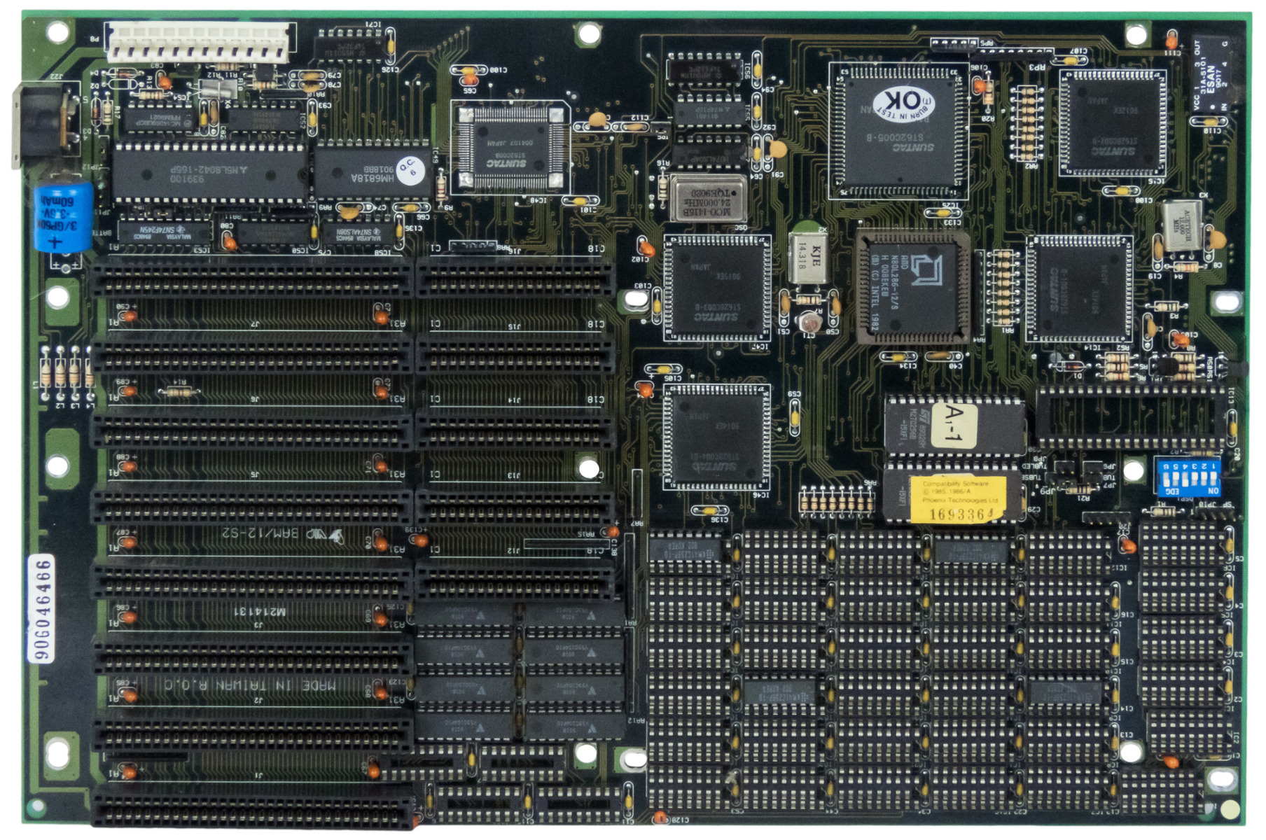 CARTE MÈRE AUVA BABY 286 BAM/12-S2 M214131 AMD N80L286-12/S DIP RAM format Baby-AT