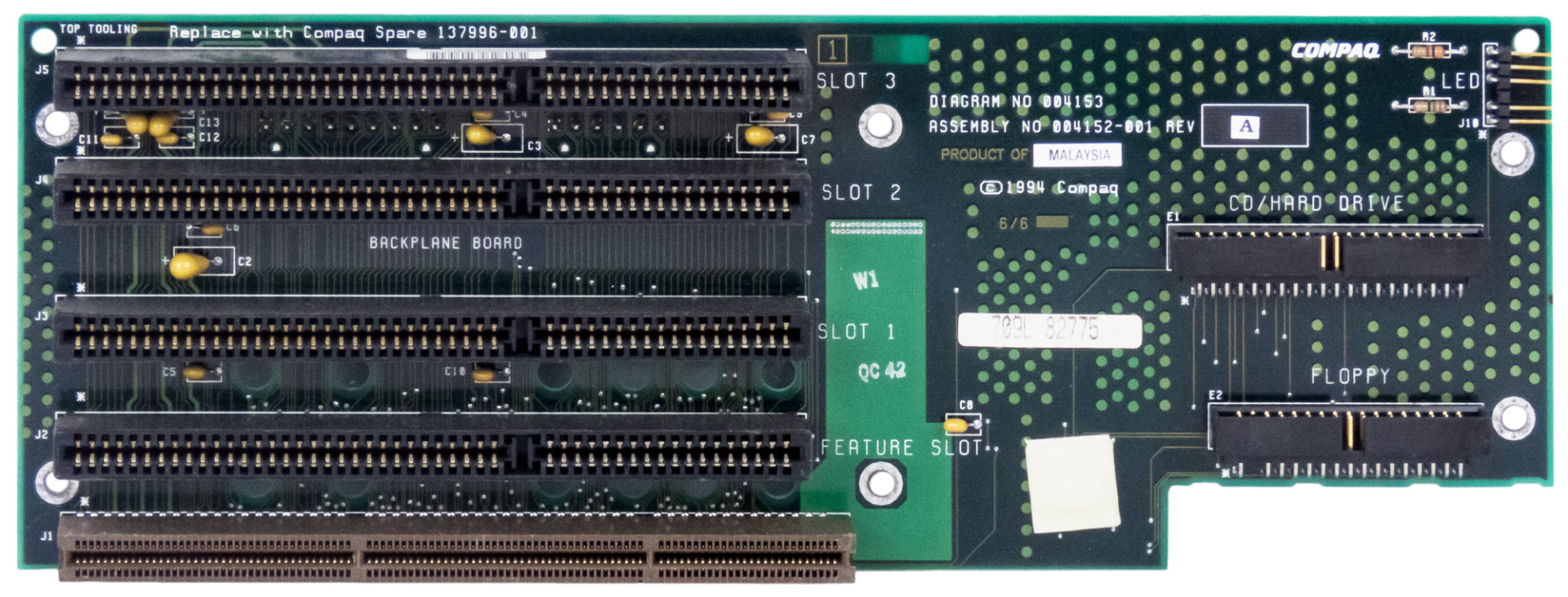 BACKPLANE COMPAQ 137996-001 ISA EISA