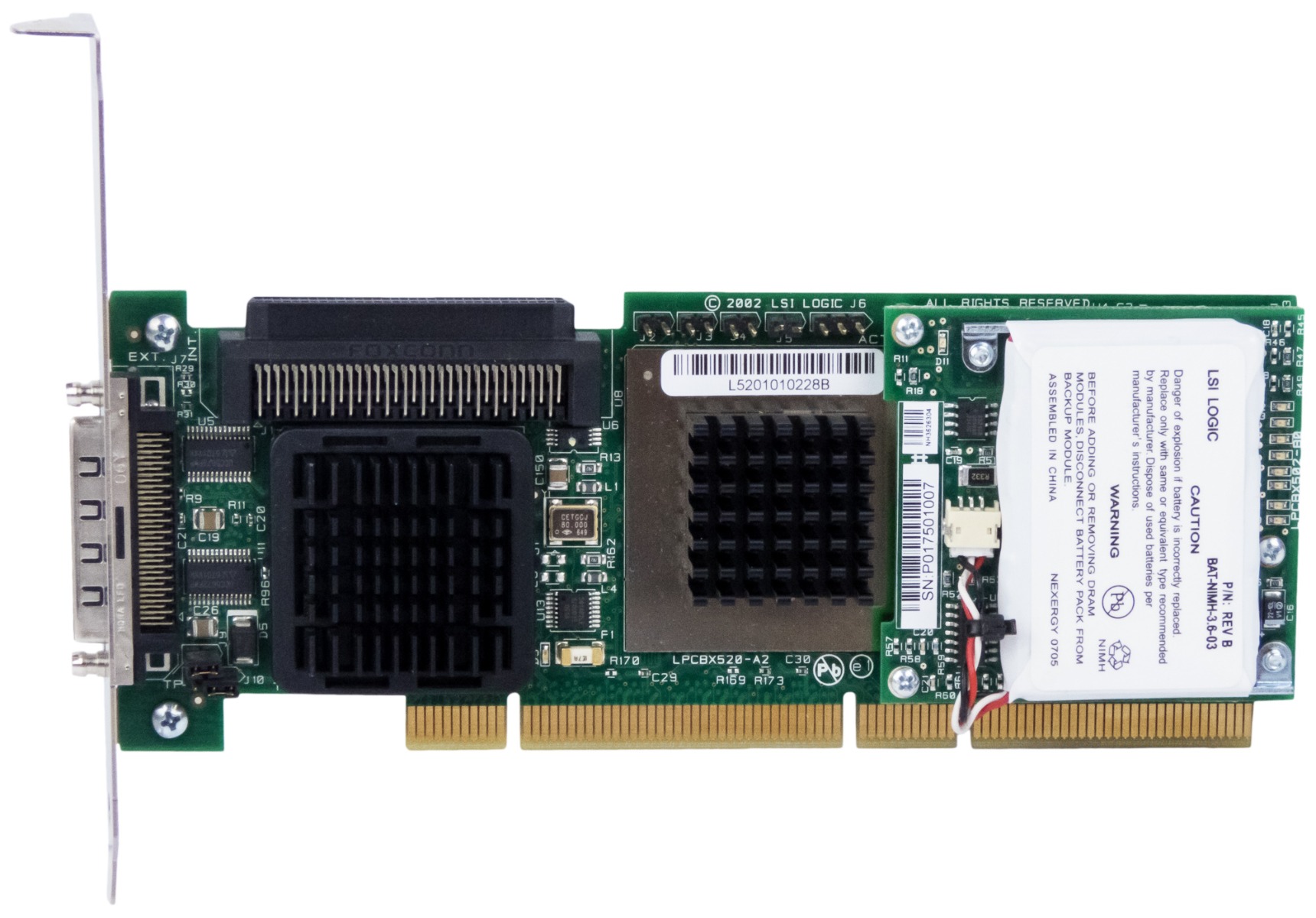 LSI LPCBX520-A2 RAID SCSI U320 PCI-X + BBU