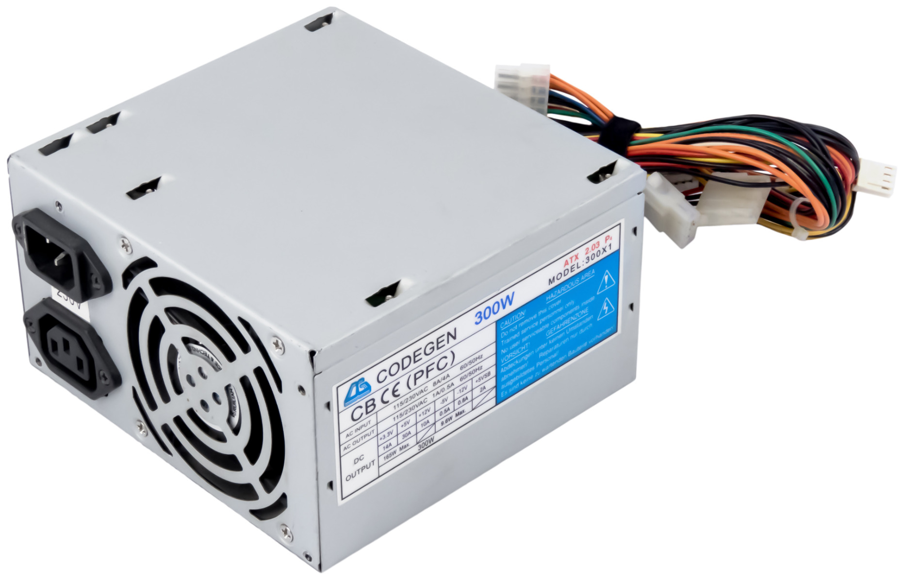 CODEGEN 300X1 300W ATX 20 broches MOLEX FDD