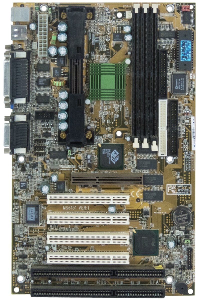 Carte mère MSI MS-6151 VER:1 SDRAM SLOT1 ISA PCI AGP