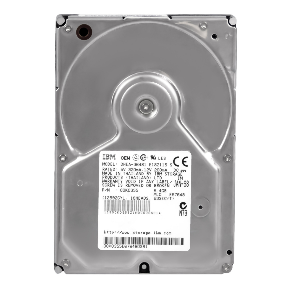 IBM 00K0355 6,4 Go 5,4K ATA 3,5'' DHEA-36481