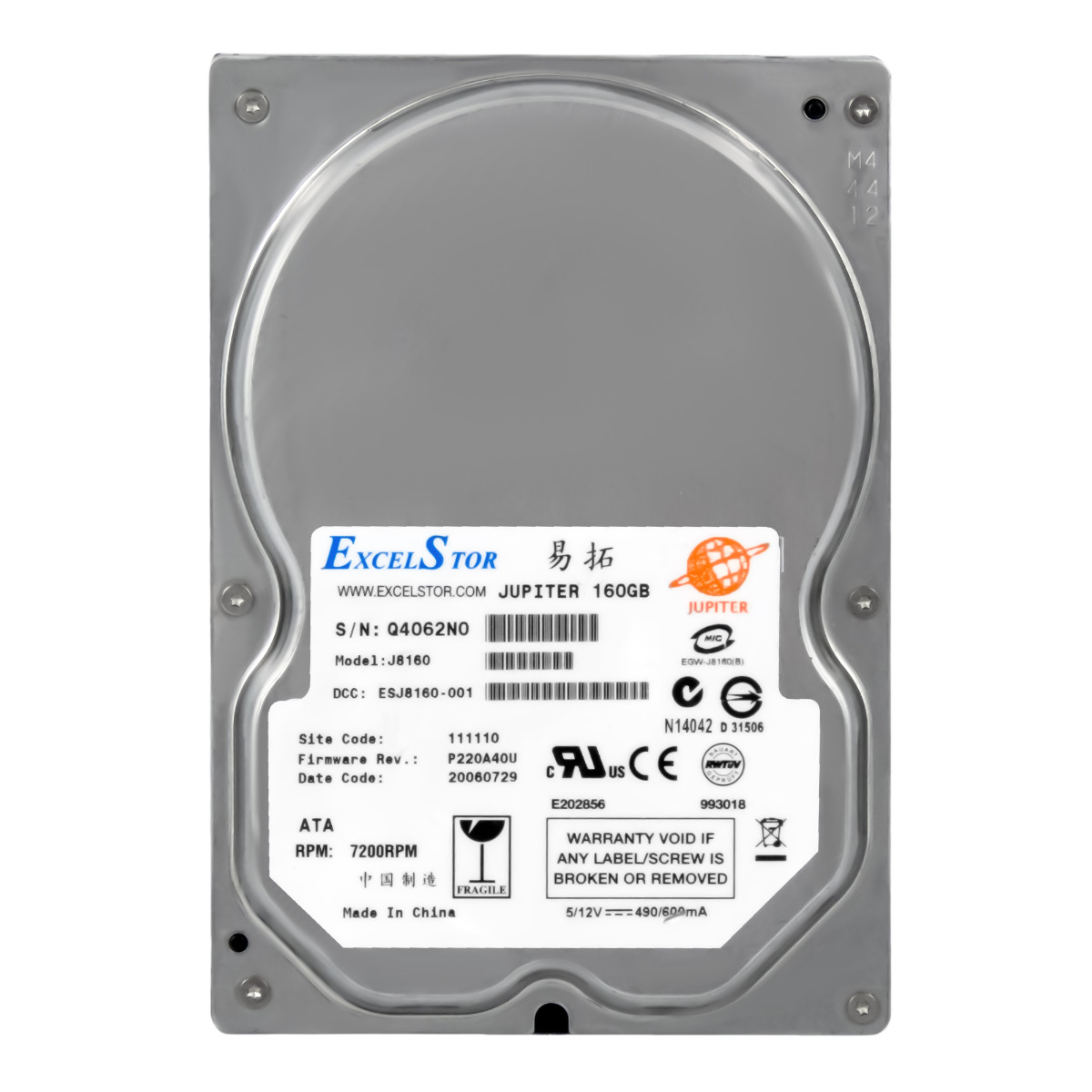 EXCELSTOR JUPITER 160GB 7.2K 8MB ATA 3,5'' J8160