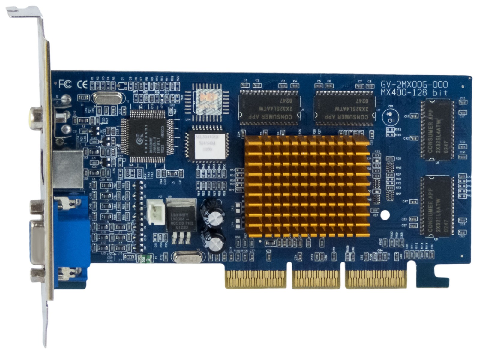 Carte graphique MANLI NVIDIA GeForce 2 MX 400 64 Mo GV-2MX00G-000 AGP
