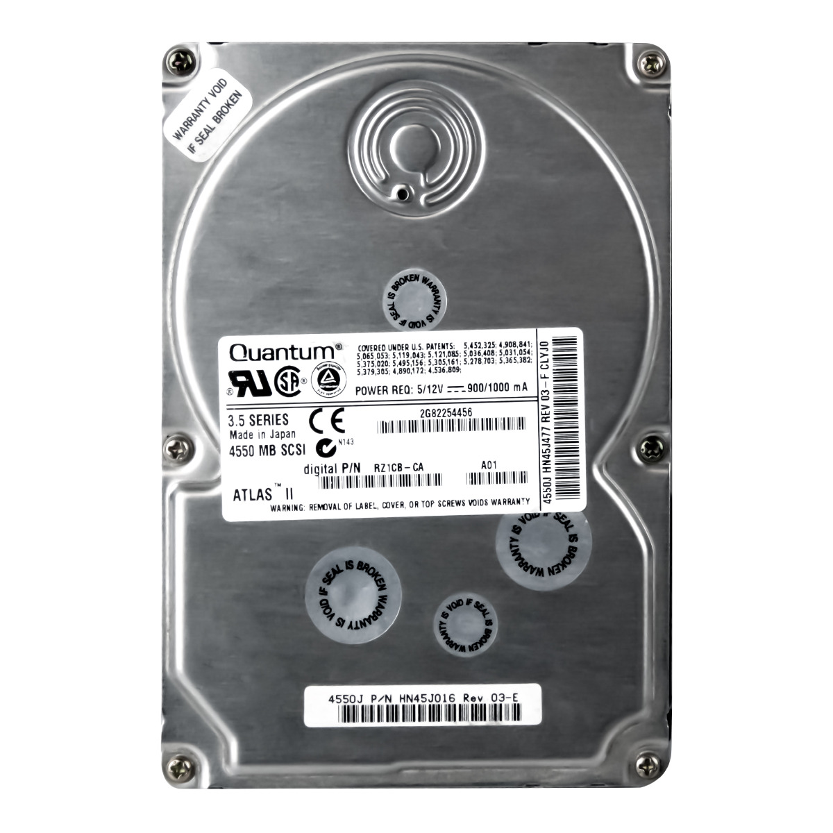 QUANTUM ATLAS II RZ1CB-CA 4,5 Go SCSI 80 broches 3,5'' HN45J477