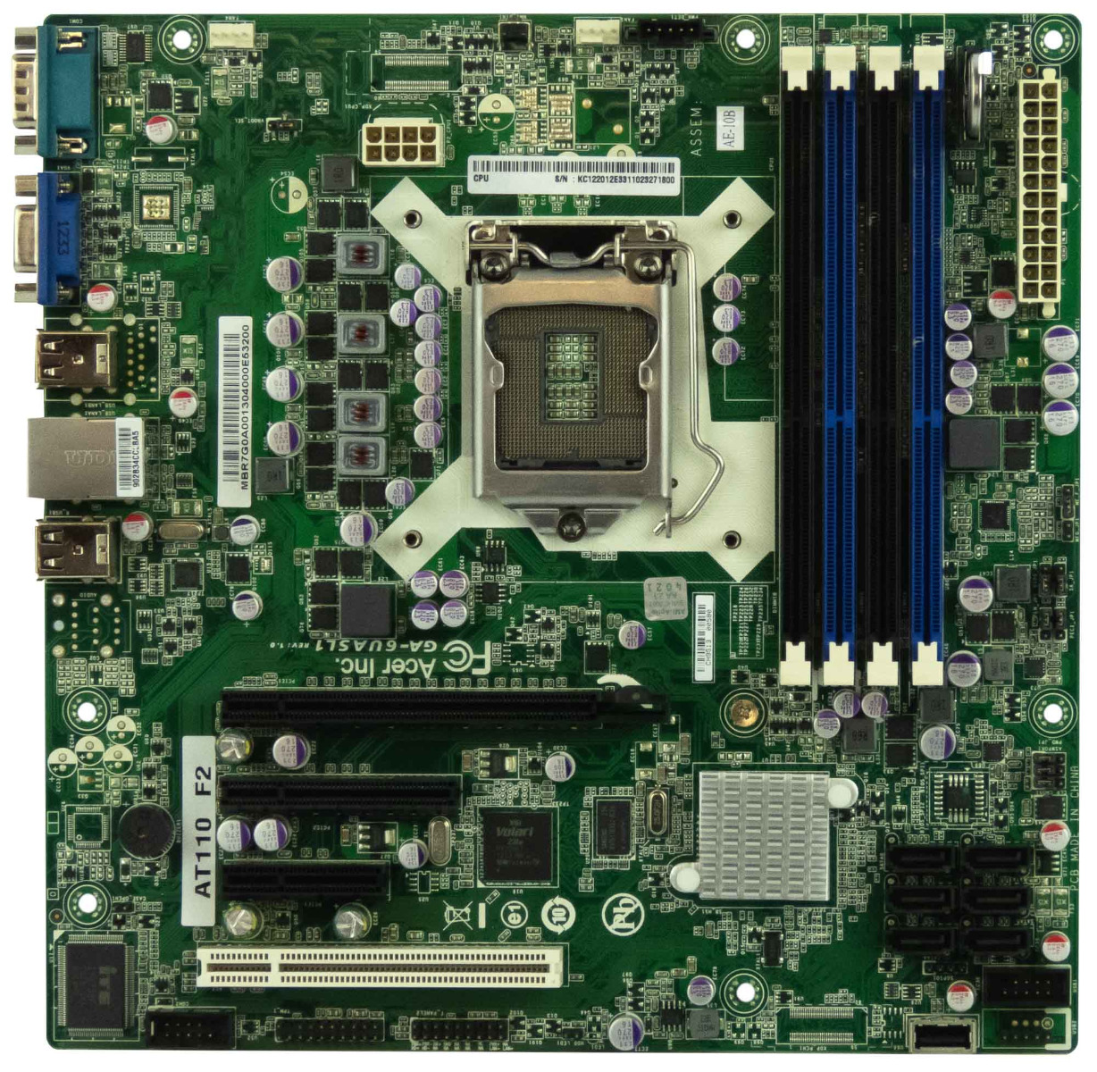 Gigabyte GA-6UASL1 SOCKET LGA1155 DDR3 ECC SYSTEM BOARD pour ACER AT110 F2