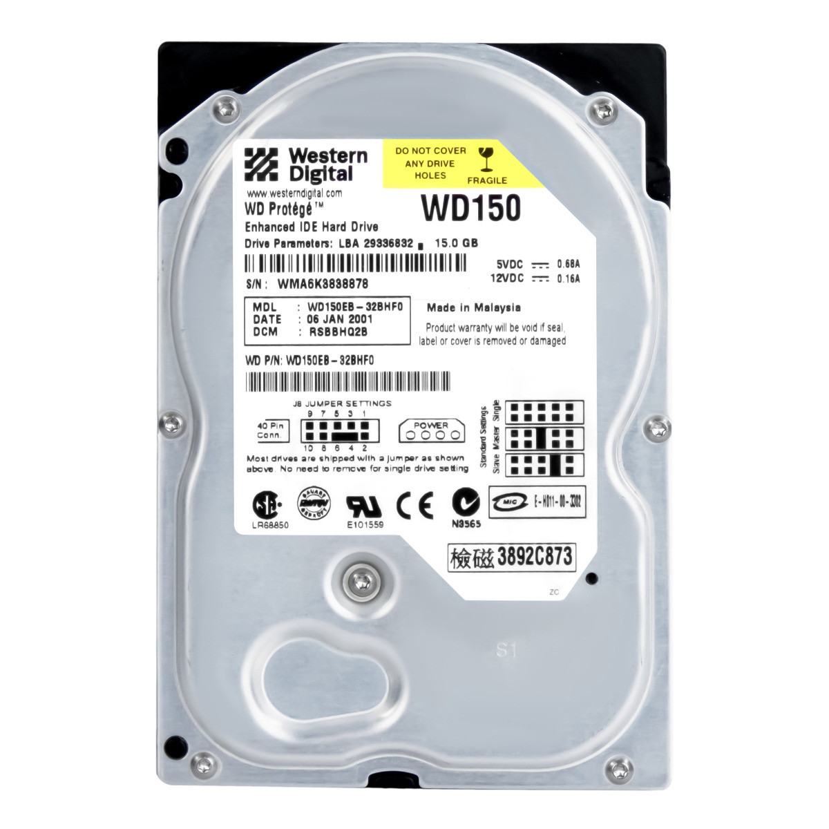 WD PROTEGE 15GB 5.4K 2MB ATA 3.5'' WD150EB