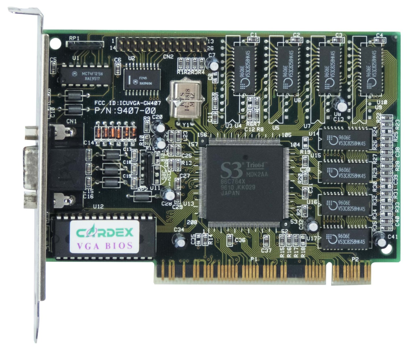 S3 TRO64 1 Mo 9407-00 86C764X PCI VGA