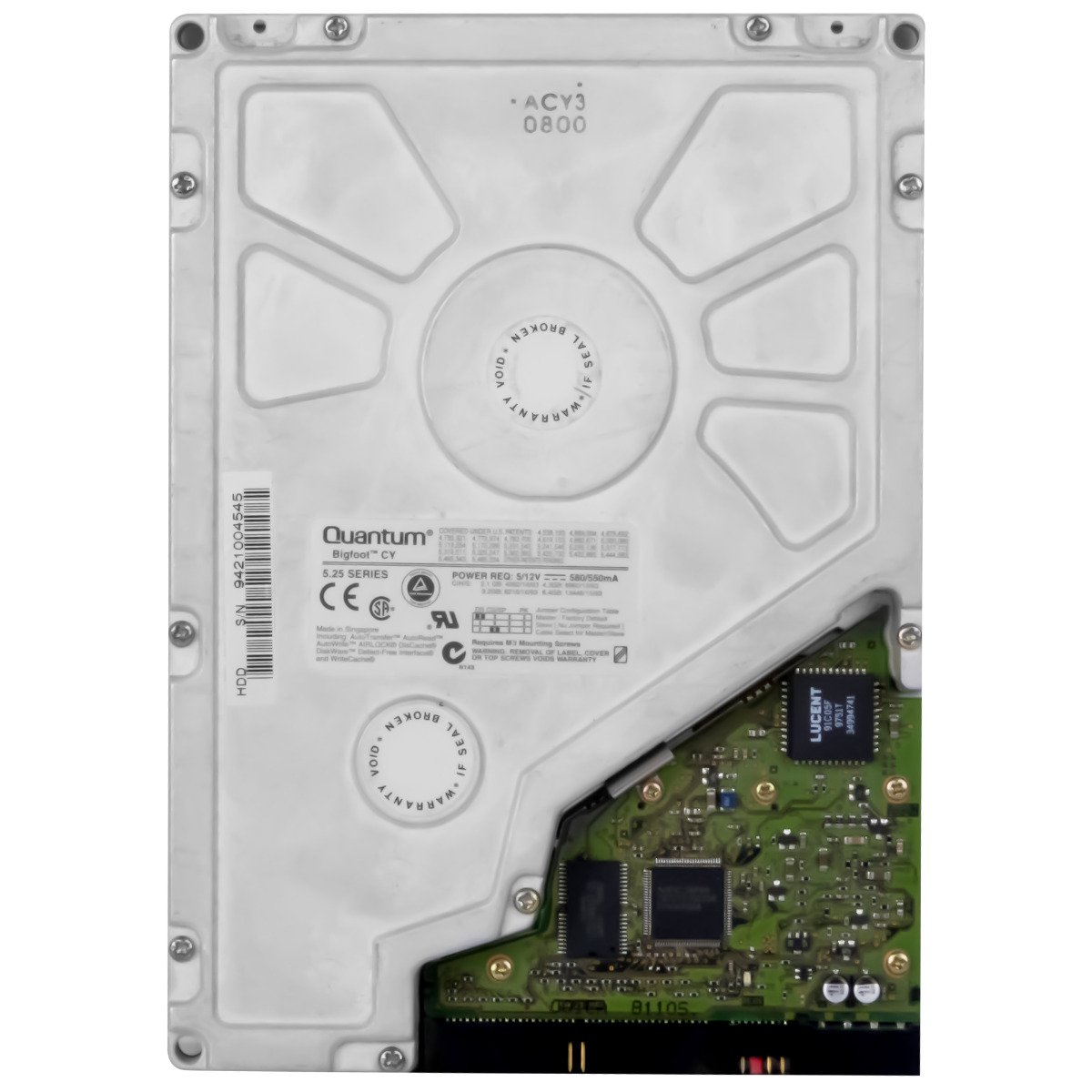 QUANTUM 4320AT 4.3 Go BIGFOOT ATA 3.6K 5.25'' CY43A013 RÉV 01-D