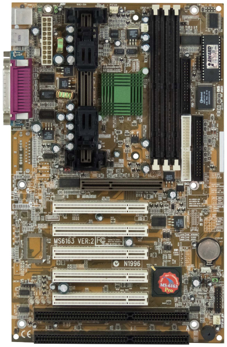 CARTE MÈRE MSI MS6163 VER: 2 SLOT1 SDRAM AGP PCI ISA ATX