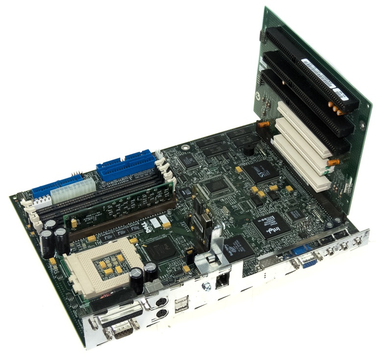 DELL 00081004 SOCKET 7 SDRAM SYSTEM BOARD + RISER PCI ISA + CPU CACHE + LAN